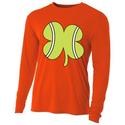 Tennis Ball St Patricks Day Shamrock Gift Cooling Performance Long Sleeve Crew