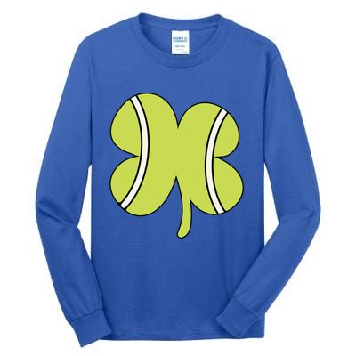 Tennis Ball St Patricks Day Shamrock Gift Tall Long Sleeve T-Shirt