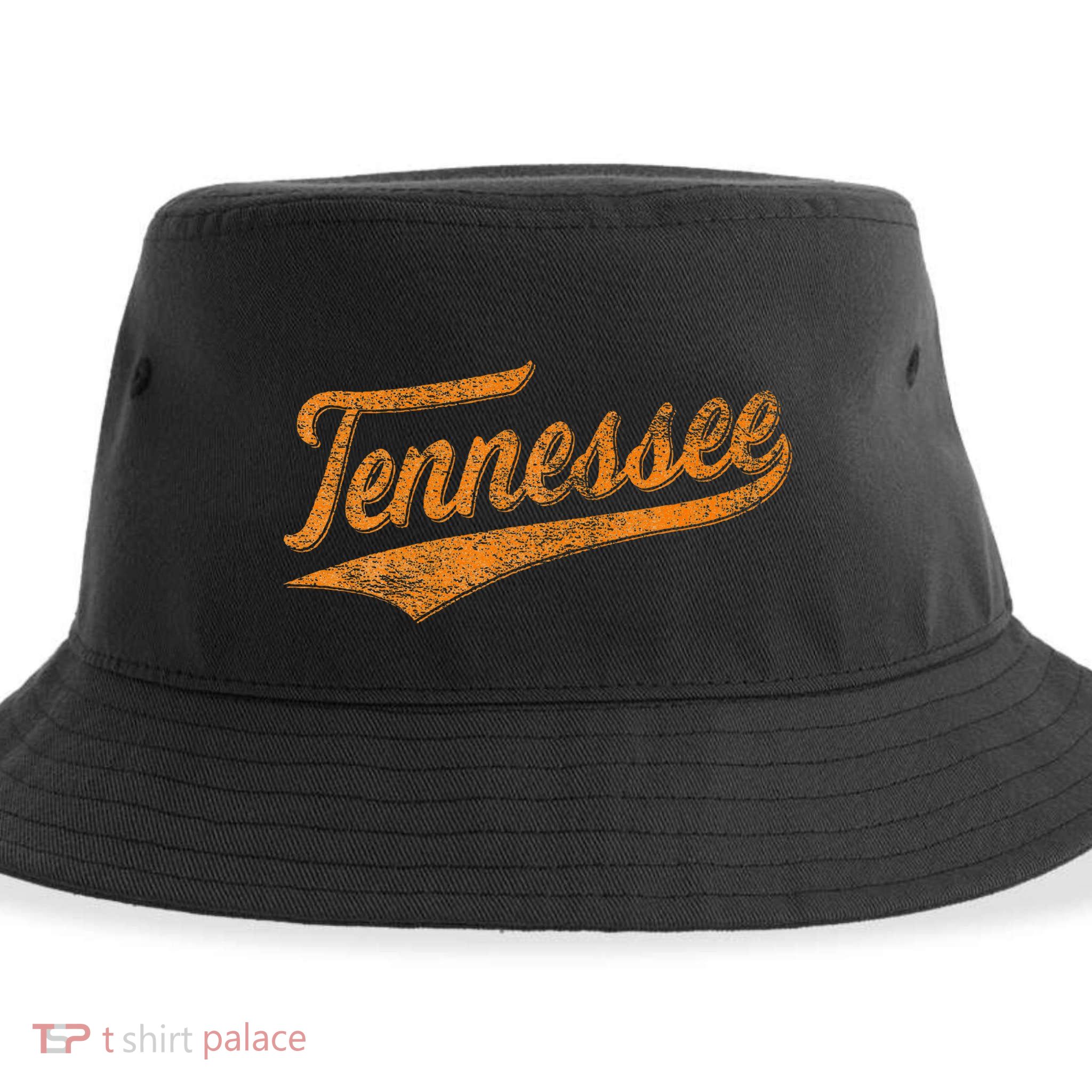 Tennessee Baseball Sports Script Cursive Flag Swoosh Sustainable Bucket Hat