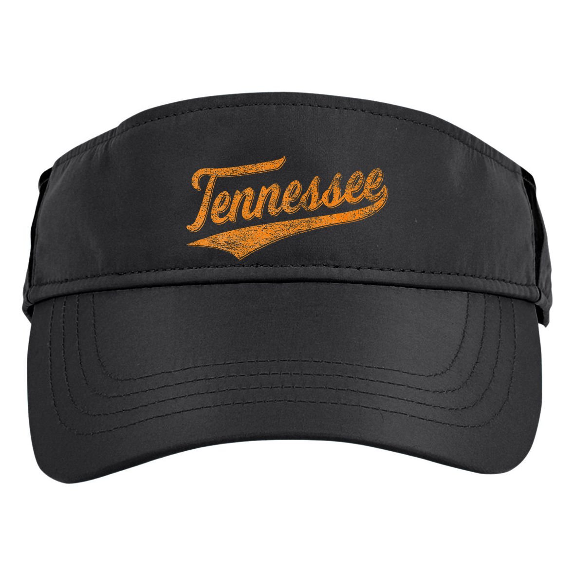 Tennessee Baseball Sports Script Cursive Flag Swoosh Adult Drive Performance Visor