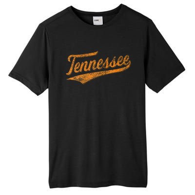 Tennessee Baseball Sports Script Cursive Flag Swoosh Tall Fusion ChromaSoft Performance T-Shirt