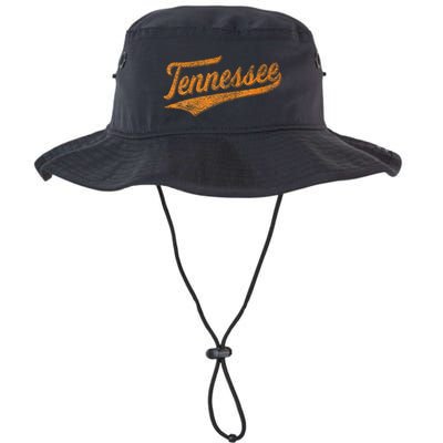Tennessee Baseball Sports Script Cursive Flag Swoosh Bucket Hat