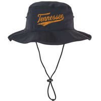 Tennessee Baseball Sports Script Cursive Flag Swoosh Bucket Hat