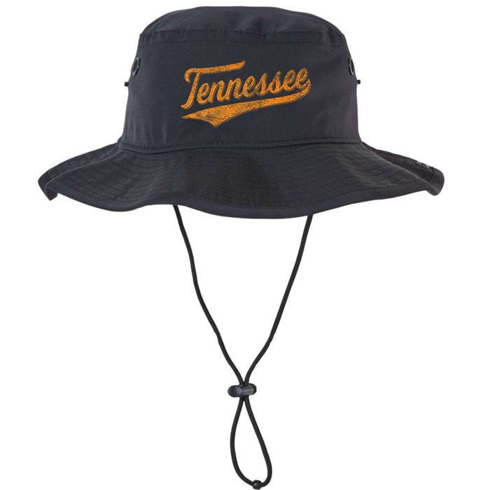 Tennessee Baseball Sports Script Cursive Flag Swoosh Bucket Hat