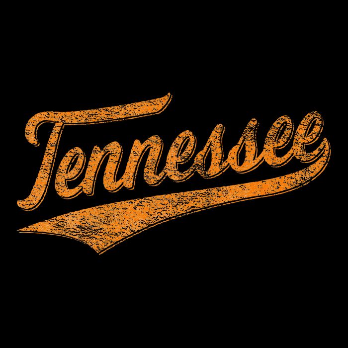 Tennessee Baseball Sports Script Cursive Flag Swoosh Bucket Hat