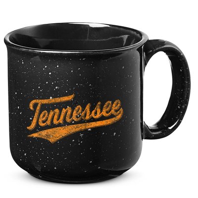 Tennessee Baseball Sports Script Cursive Flag Swoosh 15oz Campfire Ceramic Mug