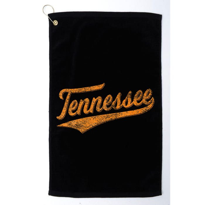 Tennessee Baseball Sports Script Cursive Flag Swoosh Golf Towel