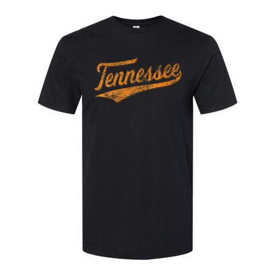 Tennessee Baseball Sports Script Cursive Flag Swoosh Softstyle® CVC T-Shirt