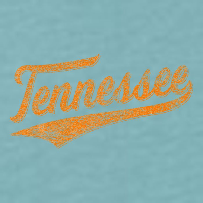 Tennessee Baseball Sports Script Cursive Flag Swoosh Sueded Cloud Jersey T-Shirt
