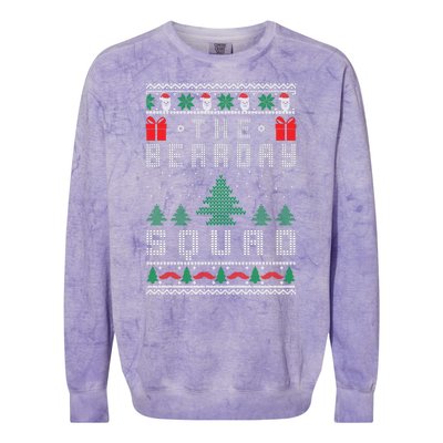 The Bearday Squad Ugly Christmas Colorblast Crewneck Sweatshirt