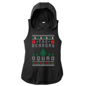 The Bearday Squad Ugly Christmas Ladies PosiCharge Tri-Blend Wicking Draft Hoodie Tank