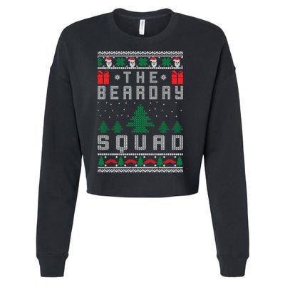 The Bearday Squad Ugly Christmas Cropped Pullover Crew