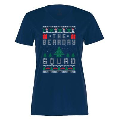 The Bearday Squad Ugly Christmas Women's Momentum V-Neck T-Shirt