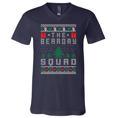 The Bearday Squad Ugly Christmas V-Neck T-Shirt