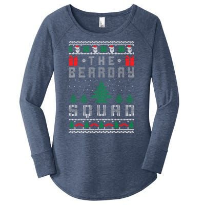 The Bearday Squad Ugly Christmas Women's Perfect Tri Tunic Long Sleeve Shirt