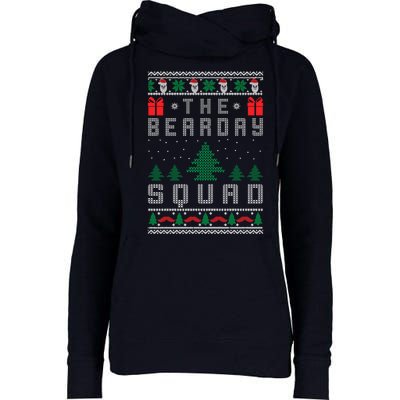 The Bearday Squad Ugly Christmas Womens Funnel Neck Pullover Hood