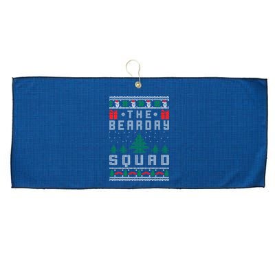 The Bearday Squad Ugly Christmas Large Microfiber Waffle Golf Towel