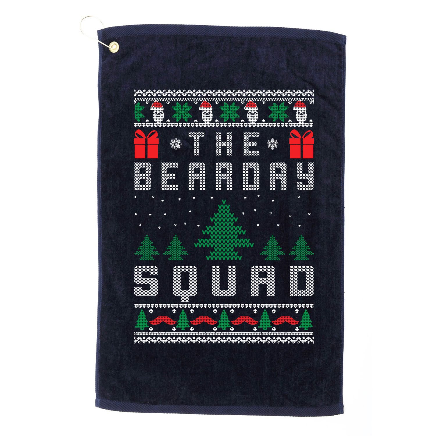 The Bearday Squad Ugly Christmas Golf Towel