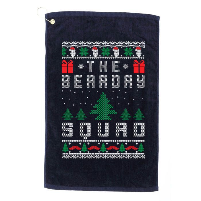 The Bearday Squad Ugly Christmas Golf Towel