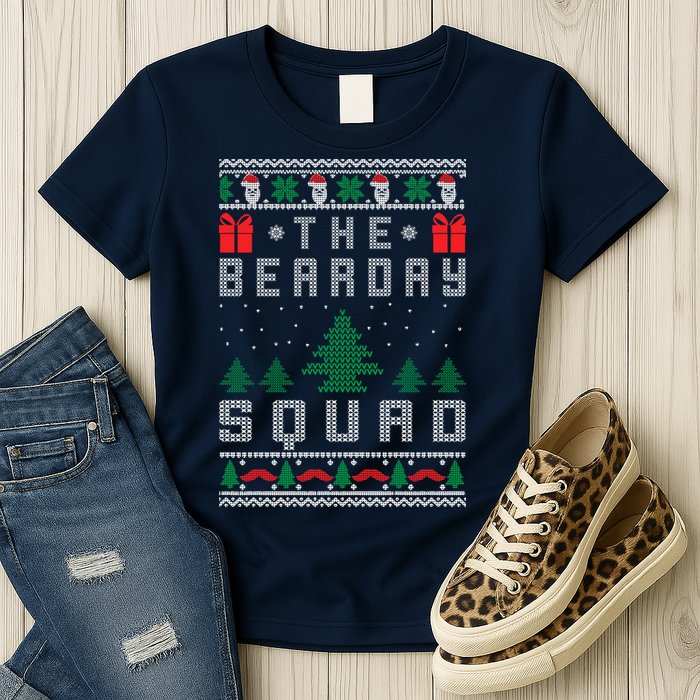 The Bearday Squad Ugly Christmas Womens T-Shirt