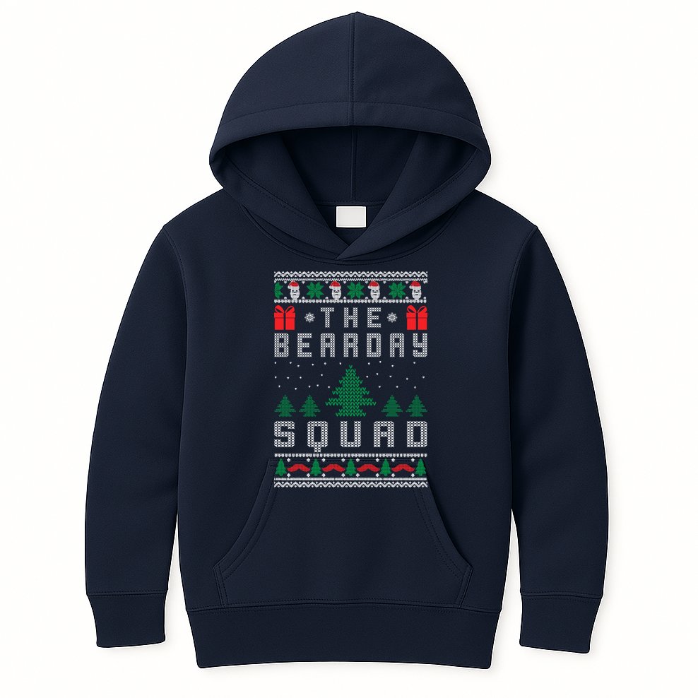 The Bearday Squad Ugly Christmas Kids Hoodie