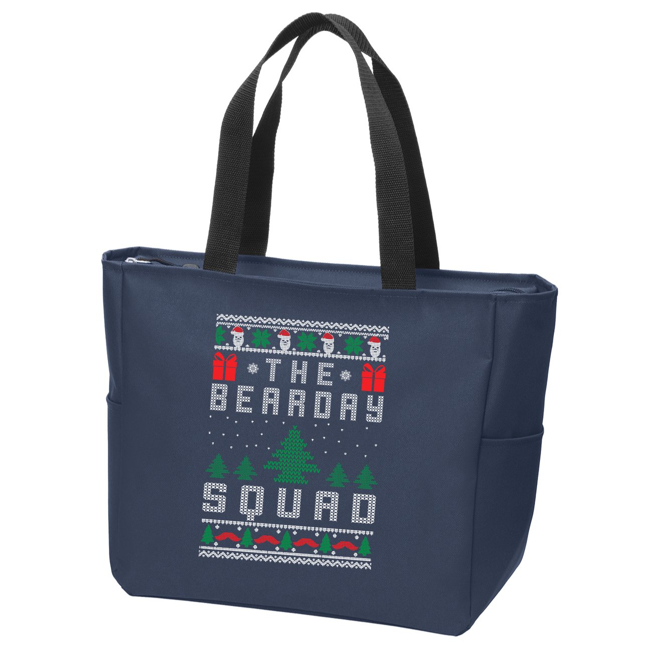 The Bearday Squad Ugly Christmas Zip Tote Bag