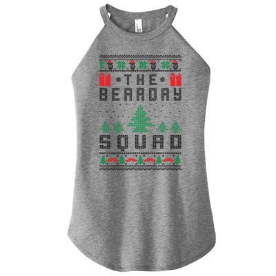 The Bearday Squad Ugly Christmas Women’s Perfect Tri Rocker Tank