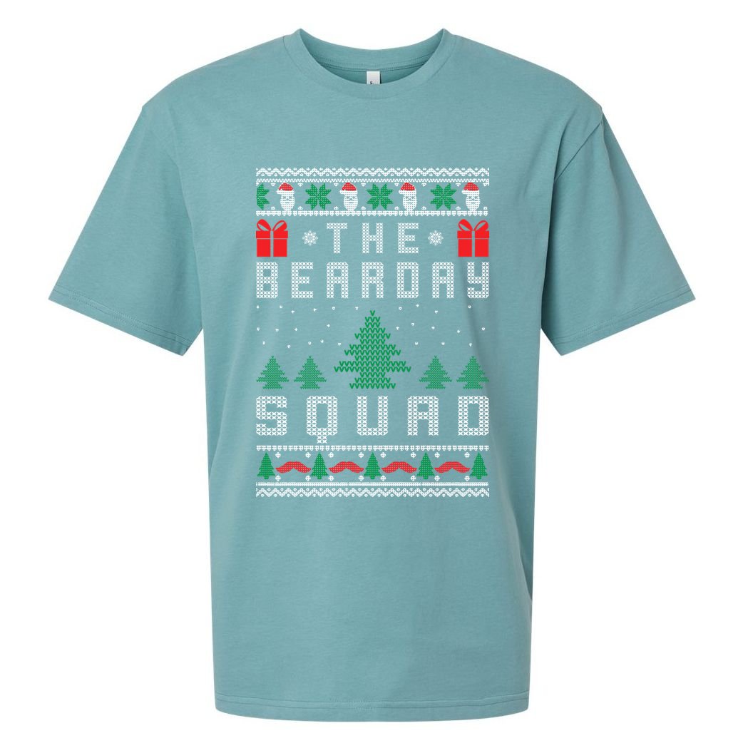 The Bearday Squad Ugly Christmas Sueded Cloud Jersey T-Shirt