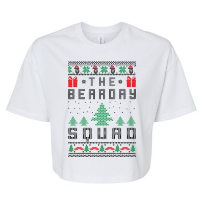 The Bearday Squad Ugly Christmas Bella+Canvas Jersey Crop Tee