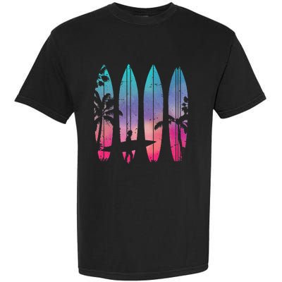 Tropical Beach Surf Surfboard Surfing Surfer Ocean Surfing Garment-Dyed Heavyweight T-Shirt