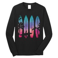 Tropical Beach Surf Surfboard Surfing Surfer Ocean Surfing Long Sleeve Shirt