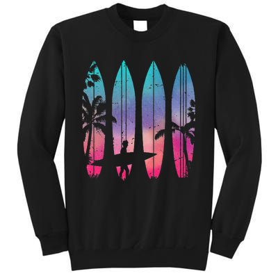 Tropical Beach Surf Surfboard Surfing Surfer Ocean Surfing Sweatshirt