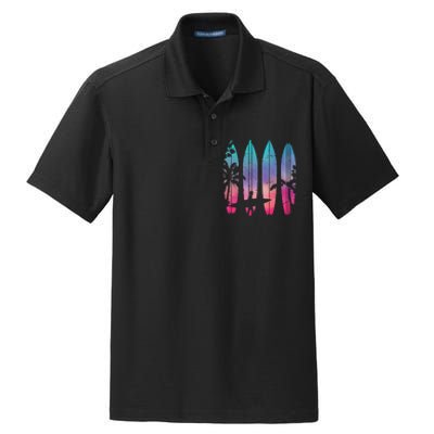 Tropical Beach Surf Surfboard Surfing Surfer Ocean Surfing Dry Zone Grid Polo