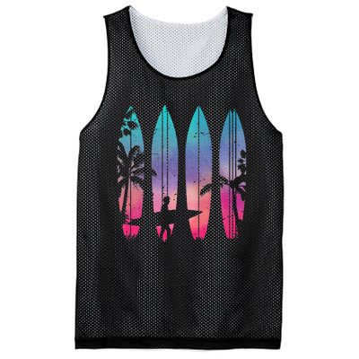 Tropical Beach Surf Surfboard Surfing Surfer Ocean Surfing Mesh Reversible Basketball Jersey Tank