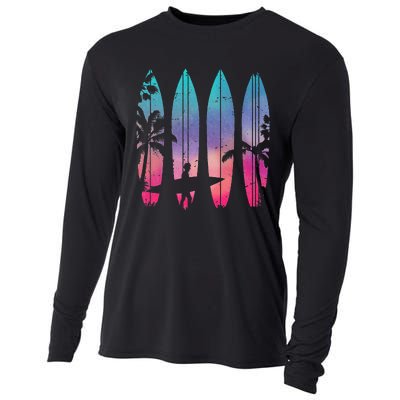 Tropical Beach Surf Surfboard Surfing Surfer Ocean Surfing Cooling Performance Long Sleeve Crew