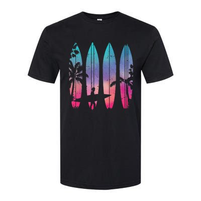 Tropical Beach Surf Surfboard Surfing Surfer Ocean Surfing Softstyle CVC T-Shirt