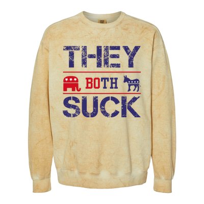 They Both Suck Anti Political Colorblast Crewneck Sweatshirt