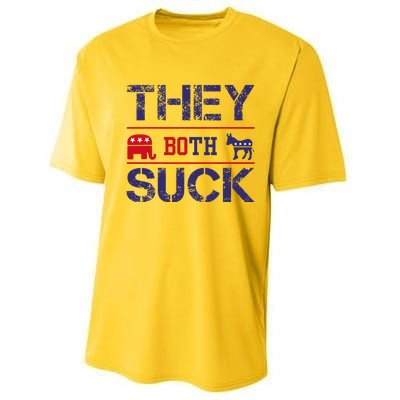 They Both Suck Anti Political Performance Sprint T-Shirt