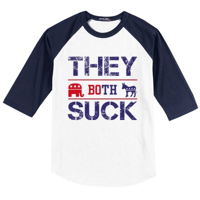 They Both Suck Anti Political Baseball Sleeve Shirt