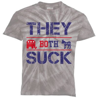 They Both Suck Funny Anti Political Party Libertarian Kids Tie-Dye T-Shirt