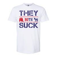 They Both Suck Funny Anti Political Party Libertarian Softstyle CVC T-Shirt