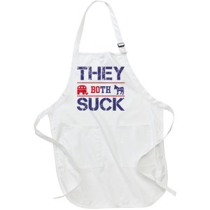 They Both Suck Funny Anti Political Party Libertarian Full-Length Apron With Pockets