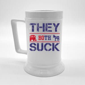 They Both Suck Funny Anti Political Party Libertarian Beer Stein