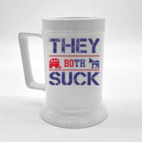 They Both Suck Funny Anti Political Party Libertarian Beer Stein