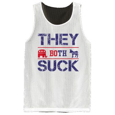 They Both Suck Funny Anti Political Party Libertarian Mesh Reversible Basketball Jersey Tank