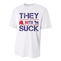 They Both Suck Funny Anti Political Party Libertarian Performance Sprint T-Shirt