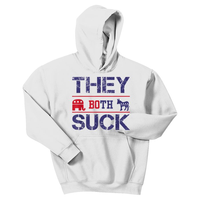 They Both Suck Funny Anti Political Party Libertarian Kids Hoodie