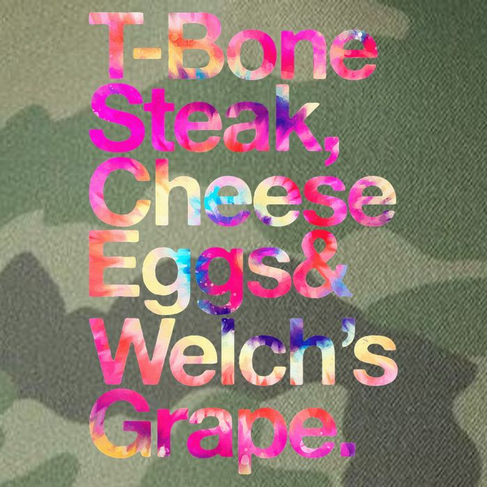 T Bone Steak Cheese Eggs WelchS Grape Legacy Tie Dye Trucker Hat