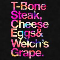 T Bone Steak Cheese Eggs WelchS Grape Ladies PosiCharge Tri-Blend Wicking Tank