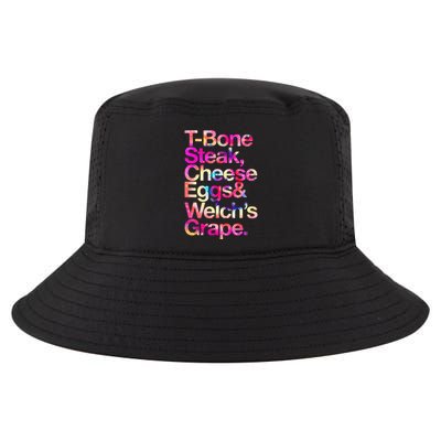 T Bone Steak Cheese Eggs WelchS Grape Cool Comfort Performance Bucket Hat